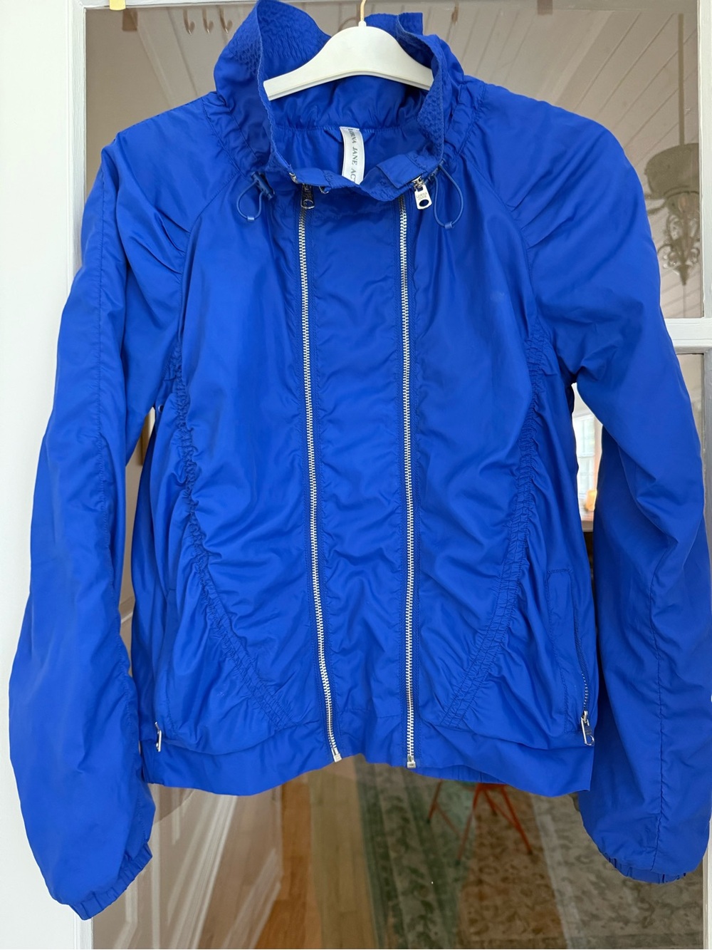Lorna Jane Electric Blue Double-Zip Bomber Jacket